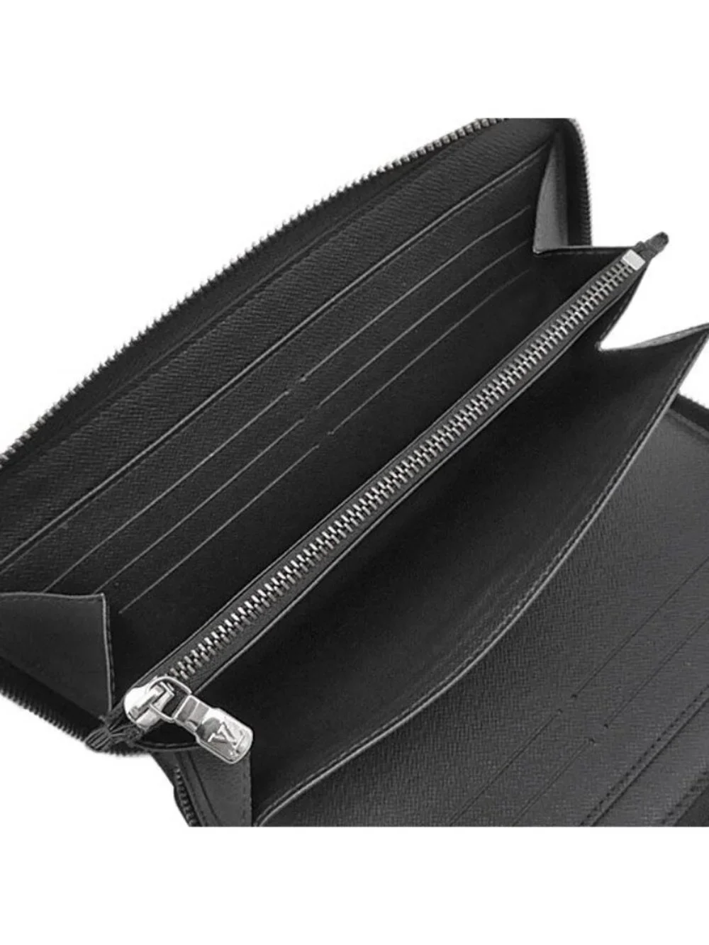 Louis Vuitton Wallet Zippy Organizer NM Monogram Eclipse Gunmetal Round Fastener